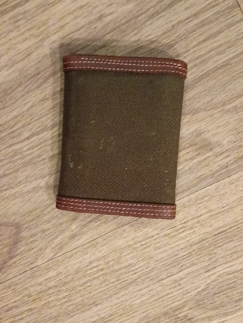 Wolverine Olive Canvas with Brown Leather Trim Wallet